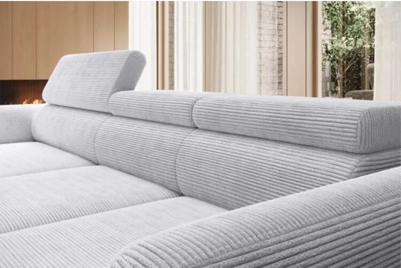 Narożnik ALISSON S/MINI Lewostronny z elektrycznym wysuwem w tkaninie POSO 27 WERSAL