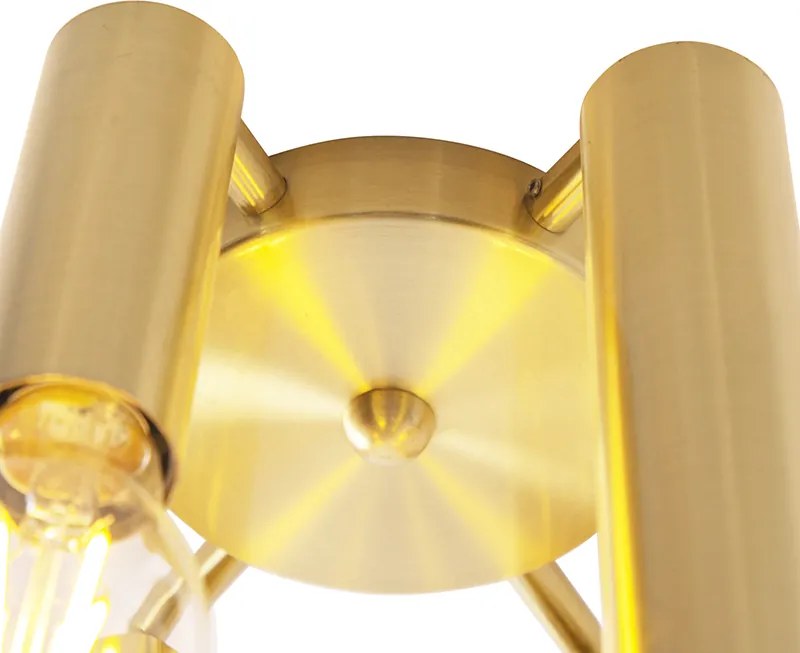 Lampa sufitowa w stylu art deco złota 6-światłowa - Tubi