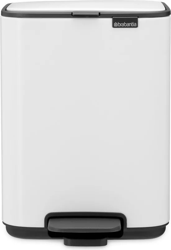 Biały stalowy kosz na śmieci z pedałem 4 l Bo – Brabantia