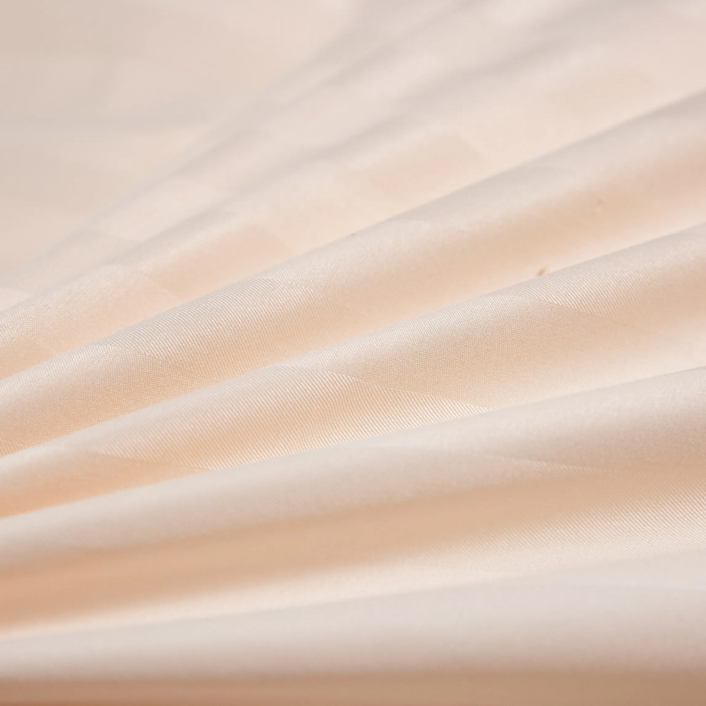 PrzytulneMieszkanie.pl PrzytulneMieszkanie.pl Hotelowa pościel z mikrowłókna JASMINE szampański - pasek 2 cm Rozmiar pościeli: 70 x 90 cm | 140 x 220 cm