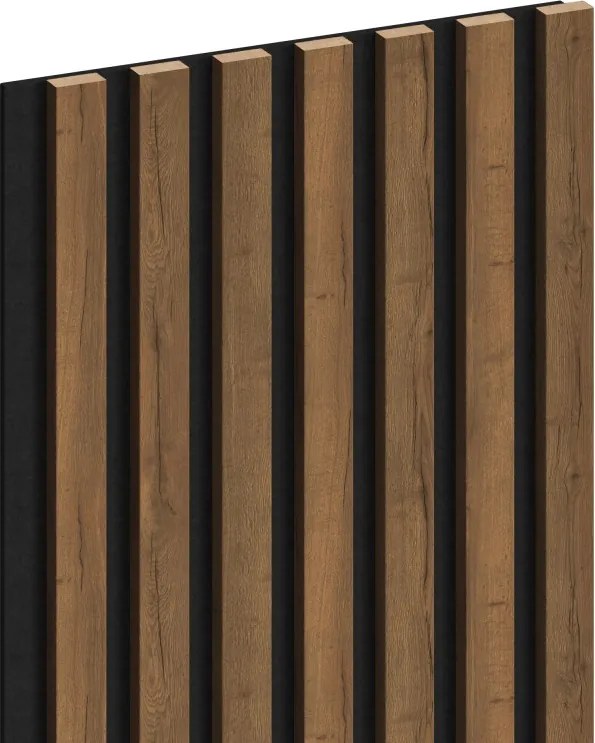 Mexen Lam-F lamele ścienne akustyczne 275 x 31,5 cm, filc 6 mm, Dąb Mocca - S105-275317-2812-074