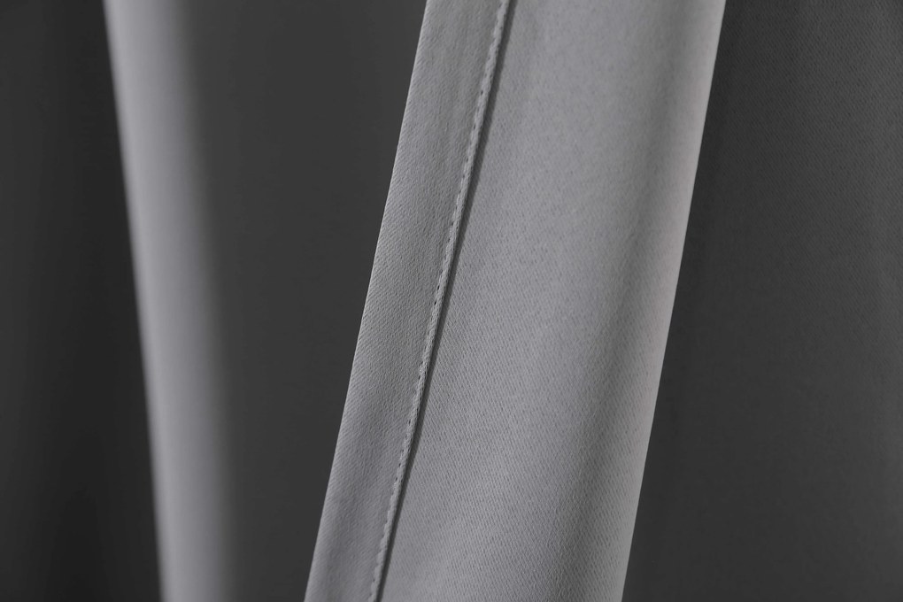 Zasłona OXFORD LIGHT 140x250 cm, jasnoszara Zawieszanie: Taśma z wiązaniami