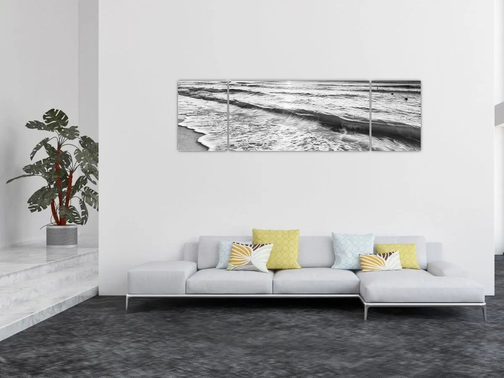 Obraz - Zachód słońca nad morzem (170x50 cm)