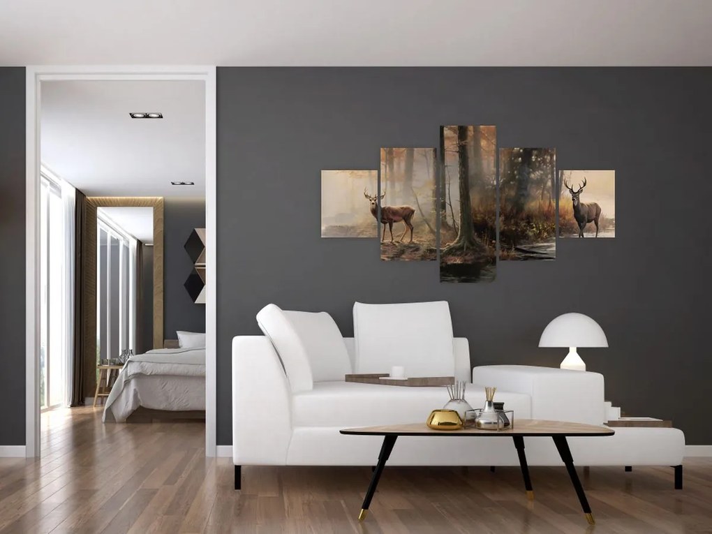 Obraz - Obraz dzikiej przyrody w stylu vintage (125x70 cm)