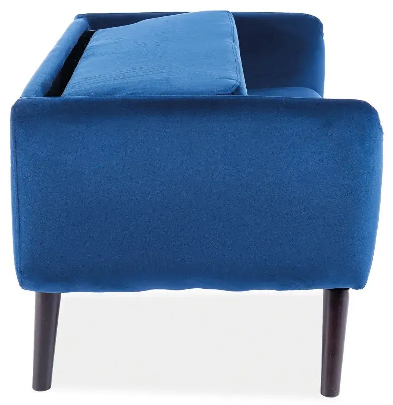 SOFA ELSA VELVET GRANATOWY BLUVEL 86 / WENGE SIGNAL