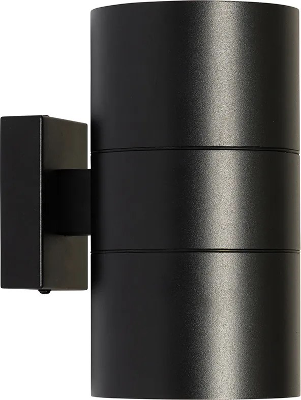 Nowoczesna lampa ścienna zewnętrzna czarna 2-światłowa AR111 IP44 - Duo