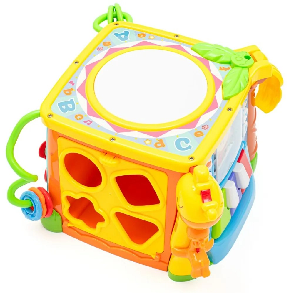 Baby Mix Interaktywna muzyczna kostka edukacyjna, żółty