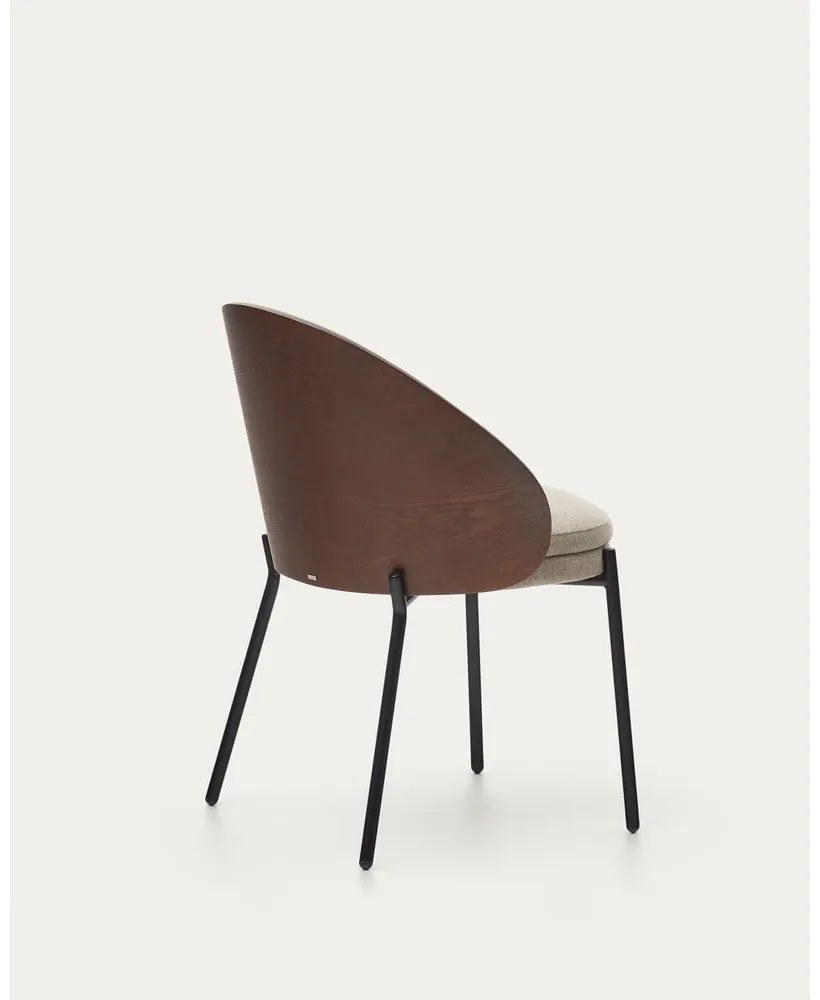 Beżowy tapicerowany fotel jadalniany Eamy – Kave Home