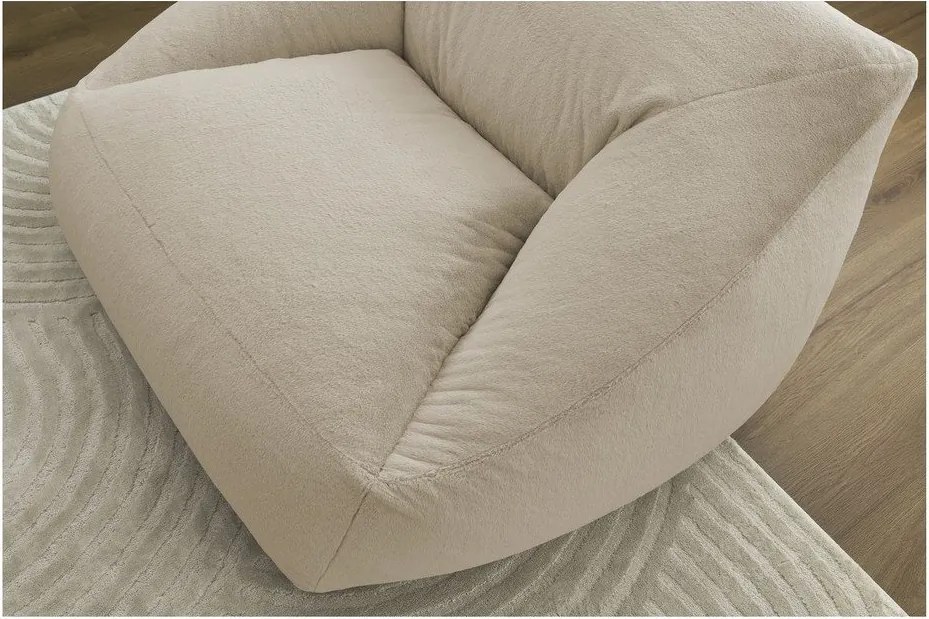 Beżowy worek do siedzenia z imitacji futra Lilibet – Bobochic Paris