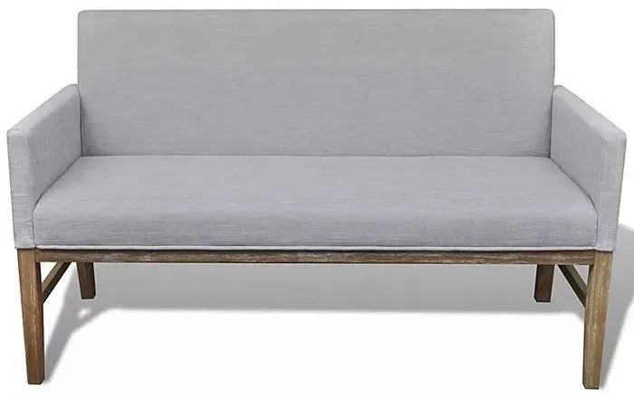 Jasnoszara elegancka ławka tapicerowana P4-C74