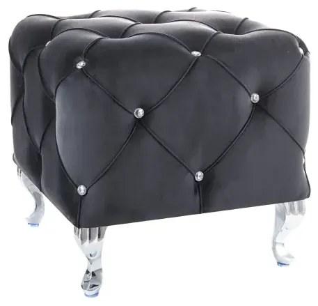 PUF HESTIA K VELVET CZARNY BLUVEL 19/ SREBRNY SIGNAL