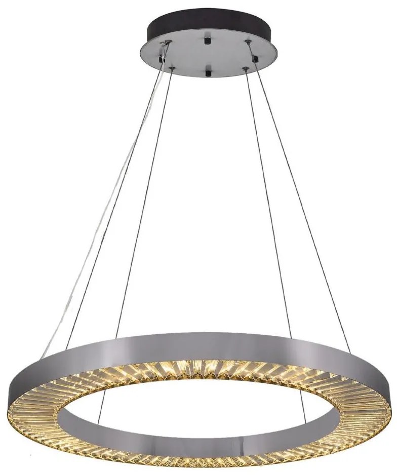 Żyrandol LED na lince JESI LED/85W/230V 3000K śr. 80 cm srebrny