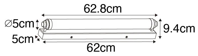 Lampa ścienna biała ze złotem, w tym LED z 3-stopniowym ściemniaczem IP44 - Yordi klasyczny/Antyczny Oswietlenie wewnetrzne