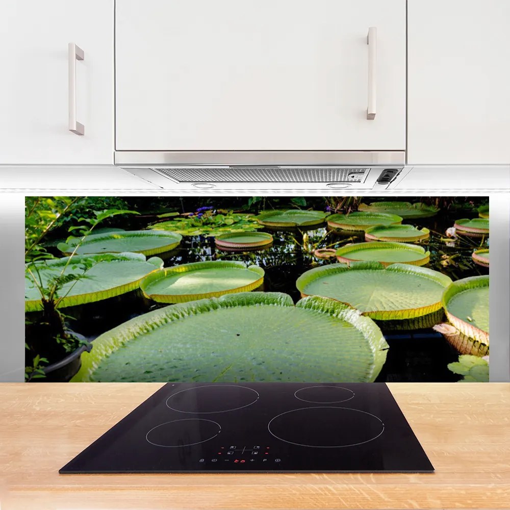 Panel Szklany Odbicie Liści w Cichej Tonii