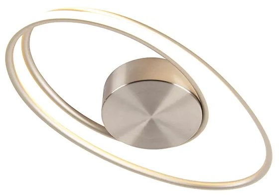 Designerska lampa sufitowa ze stali z wbudowanymi diodami LED, 3-stopniowy ściemniacz - Rowan