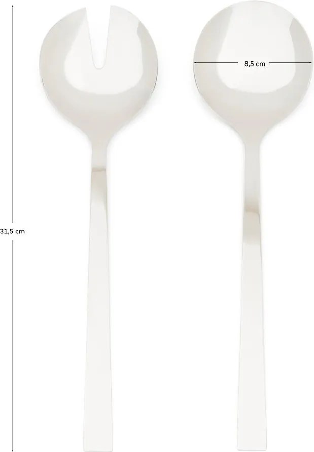 Sztućce do sałatek ze stali nierdzewnej 2 szt. Nirela – Kave Home