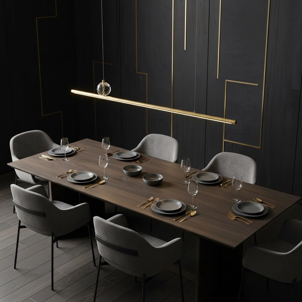 Lampa wisząca LED APP1778-CP Złota Szczotkowana