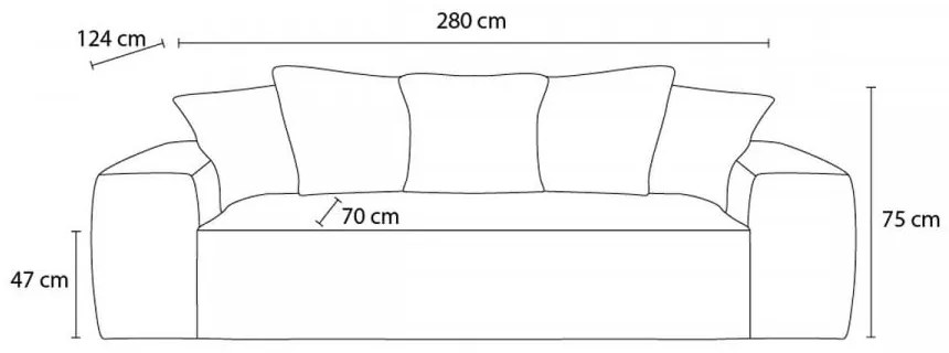 Zielona sztruksowa sofa 280 cm Voltaire – Bobochic Paris
