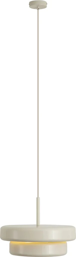 Lampa wisząca retro beżowa z metalowym kloszem - Ophelia
