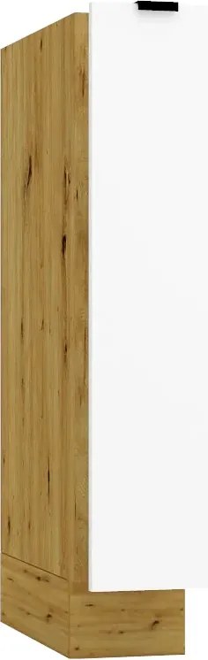 Szafka kuchenna z koszem cargo 15 cm biały + dąb artisan E8-D22