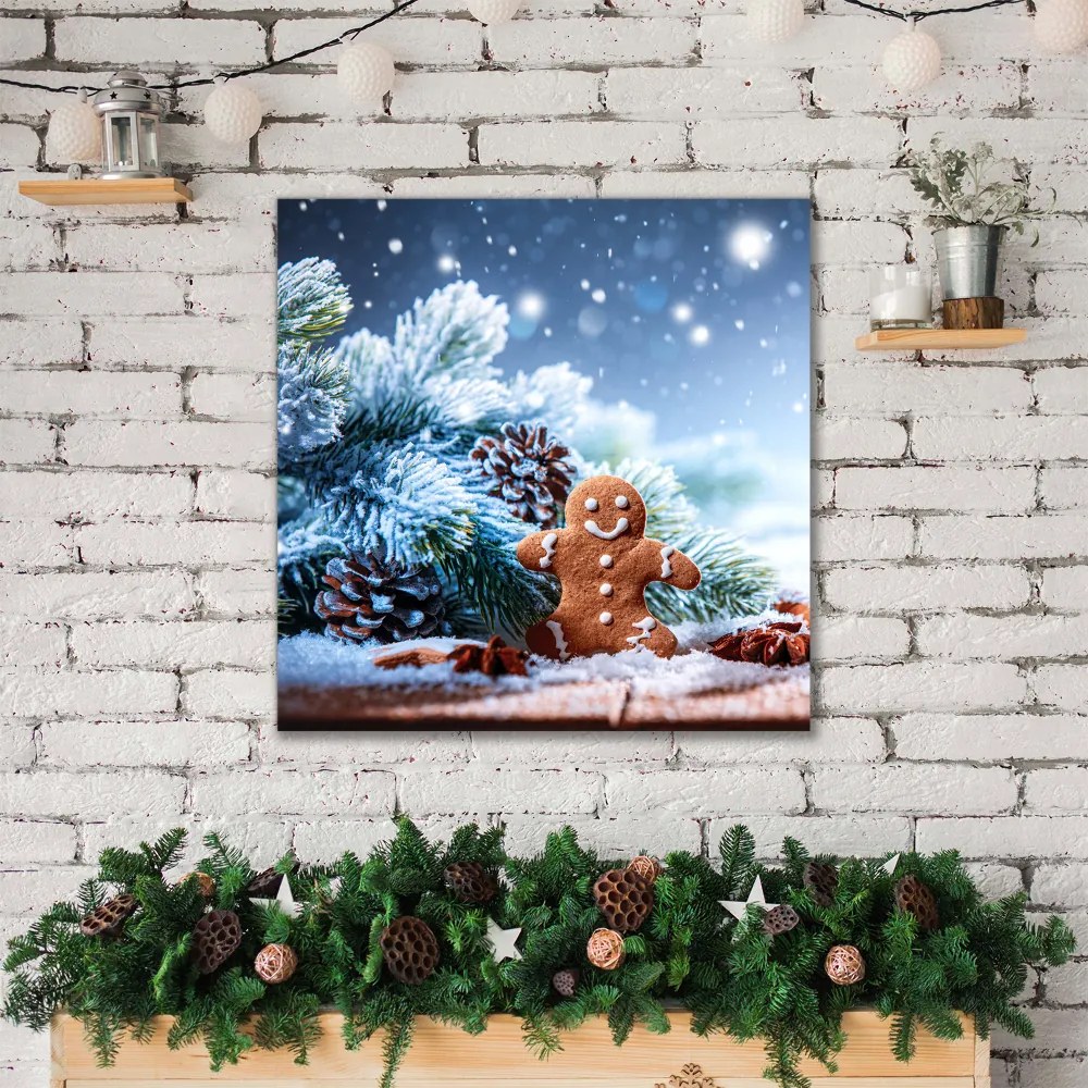 Obraz Canvas Święta Piernik Śnieg Choinka