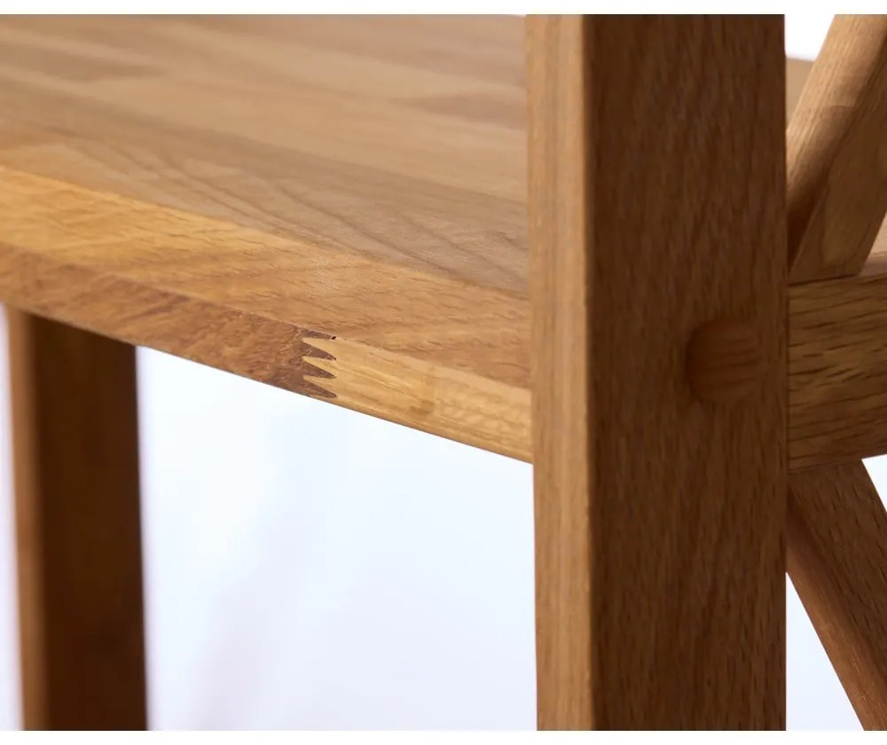 Regał z litego drewna dębowego w naturalnym kolorze 70x87 cm X-Shelf – Unique Furniture
