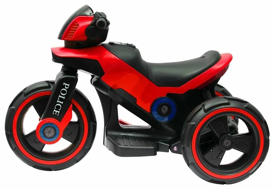 Baby Mix Elektryczny motocykl dla dzieci Policeczerwony, 100 x 50 x 61 cm
