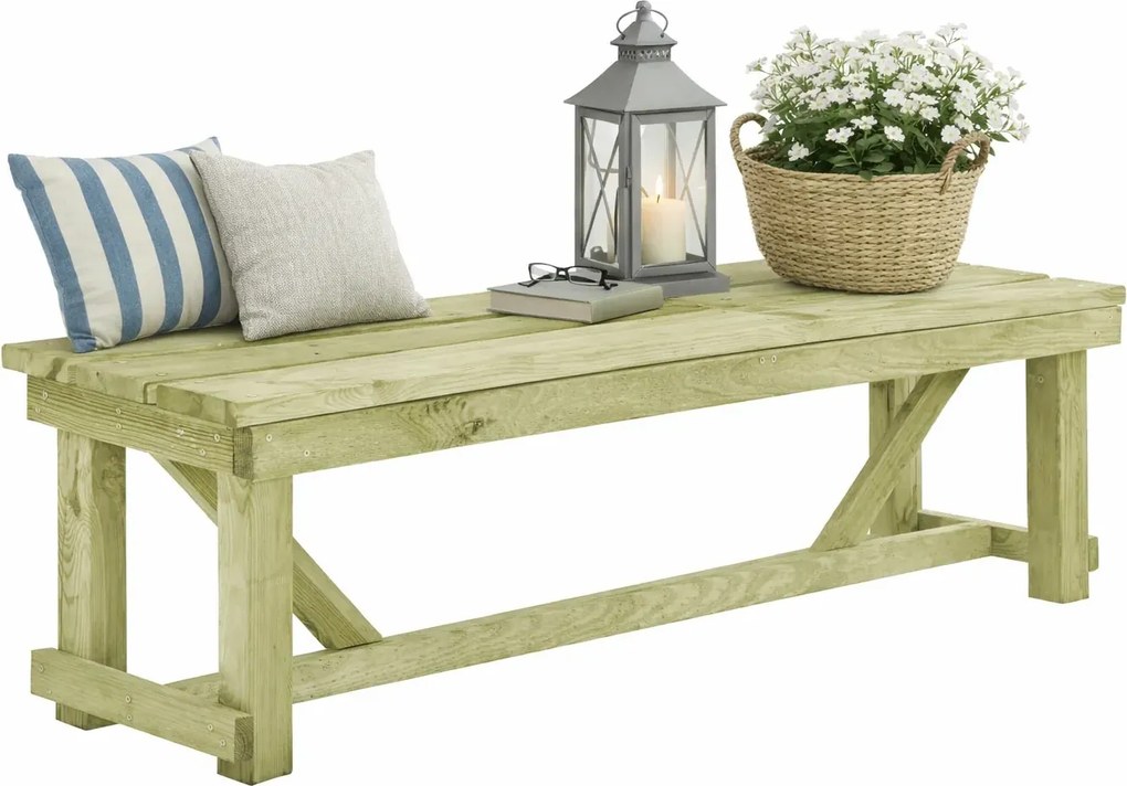 Zielona Drewniana Ławka Ogrodowa B0-Z53