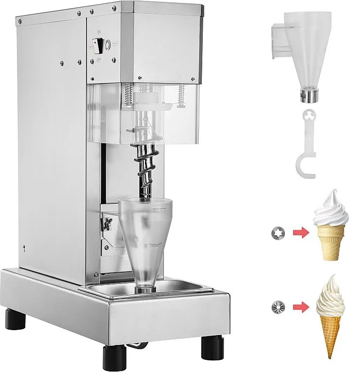 Mieszarka do Lodu SucceBuy 750 W Mieszarka do Lodu Mieszadło, Shaker do Lodu ze Stali Nierdzewnej 304 z Długą Rękojeścią i Ochroną PC