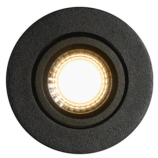 Wpuszczany reflektor czarny, regulowany, 6,5 cm, z LED, IP54, ultracienki - Pupil Nowoczesny Oswietlenie wewnetrzne