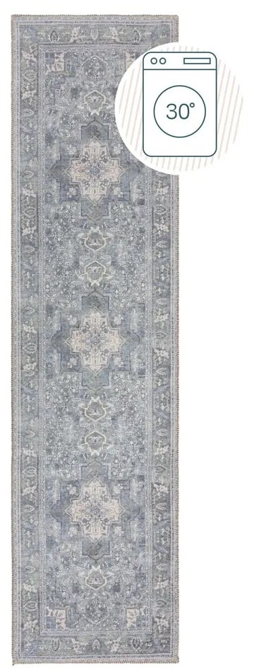 Zielony chodnik z mieszanki włókien z recyklingu odpowiedni do prania 60x230 cm Windsor – Flair Rugs