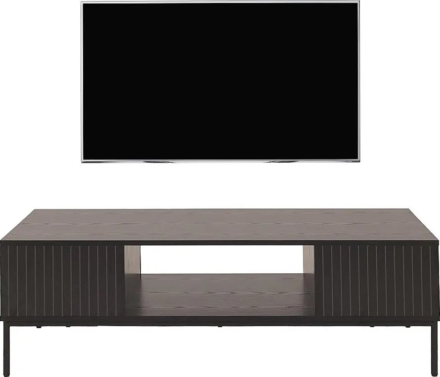 Stojak TV MCW-O39,  wygląd drewna czarny