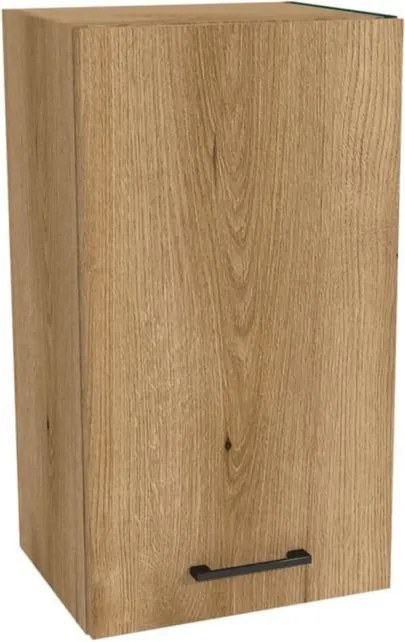 Zestaw Mebli Kuchennych MODERN 170 cm Czarny/Dąb Evoke Loftowy