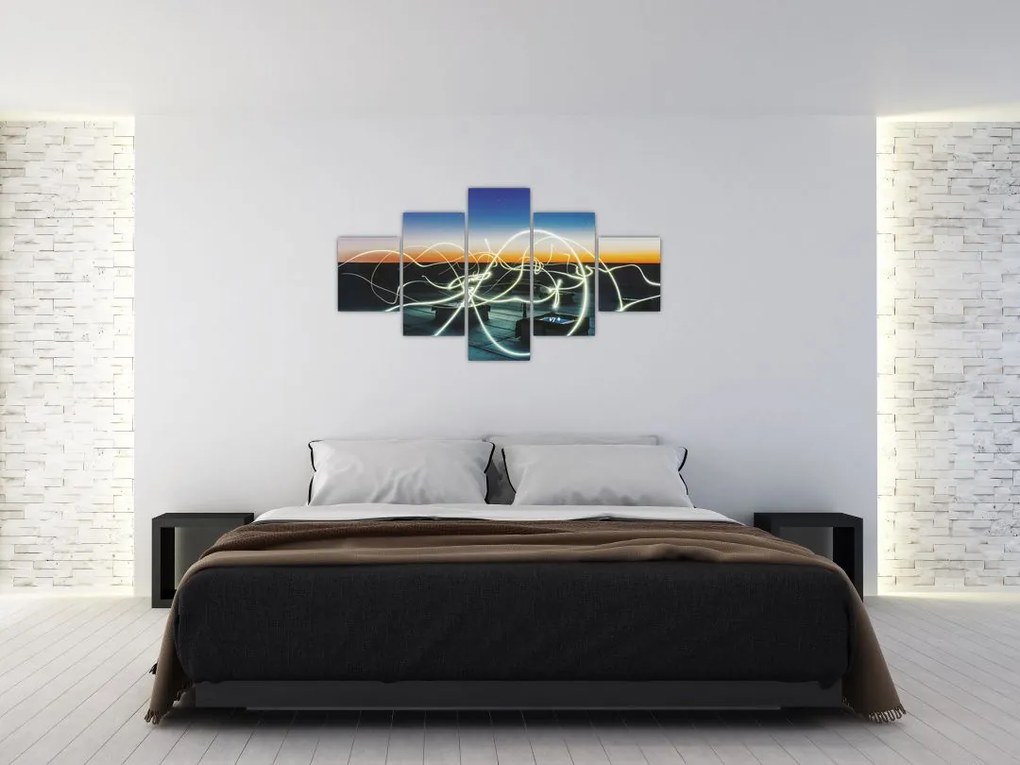 Obraz - widok nieba z dachu (125x70 cm)