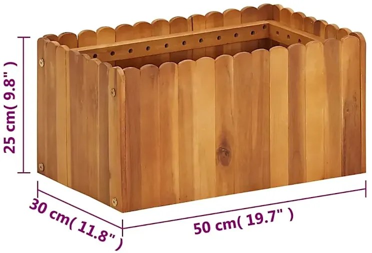 Donica ogrodowa z drewna akacjowego - Teki 5X