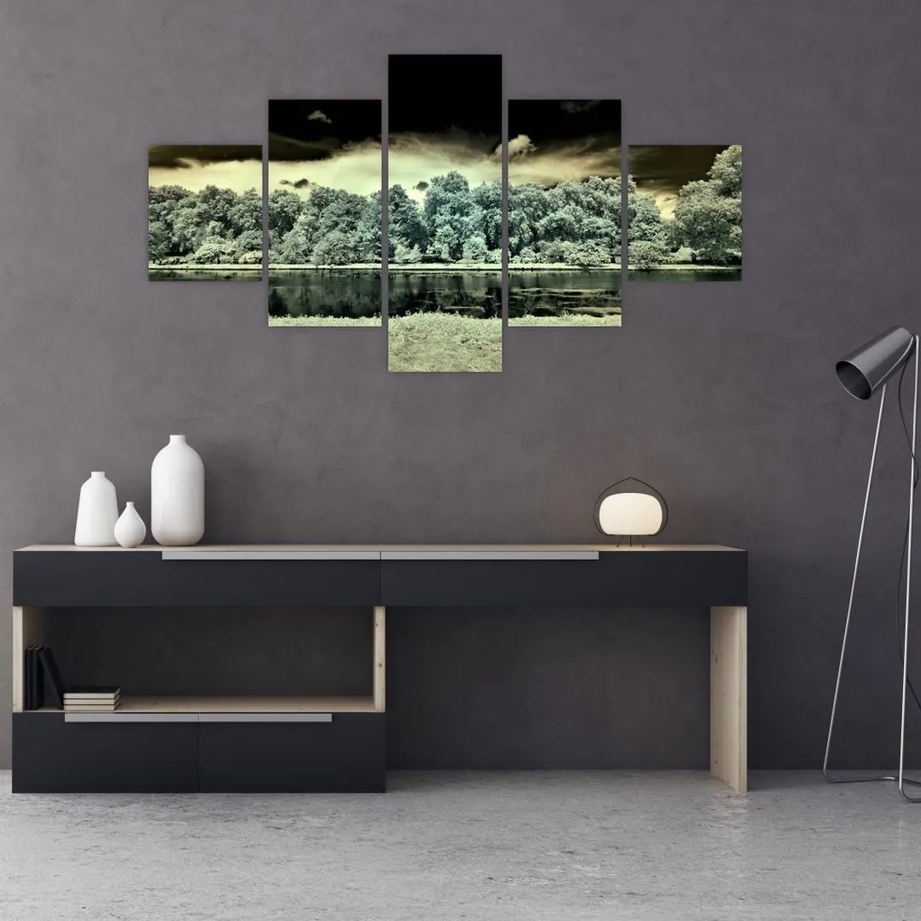 Obraz akwenu wodnego (125x70 cm)