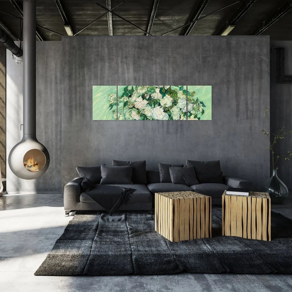 Obraz - Vincent van Gogh, Roses, reprodukcje (170x50 cm)