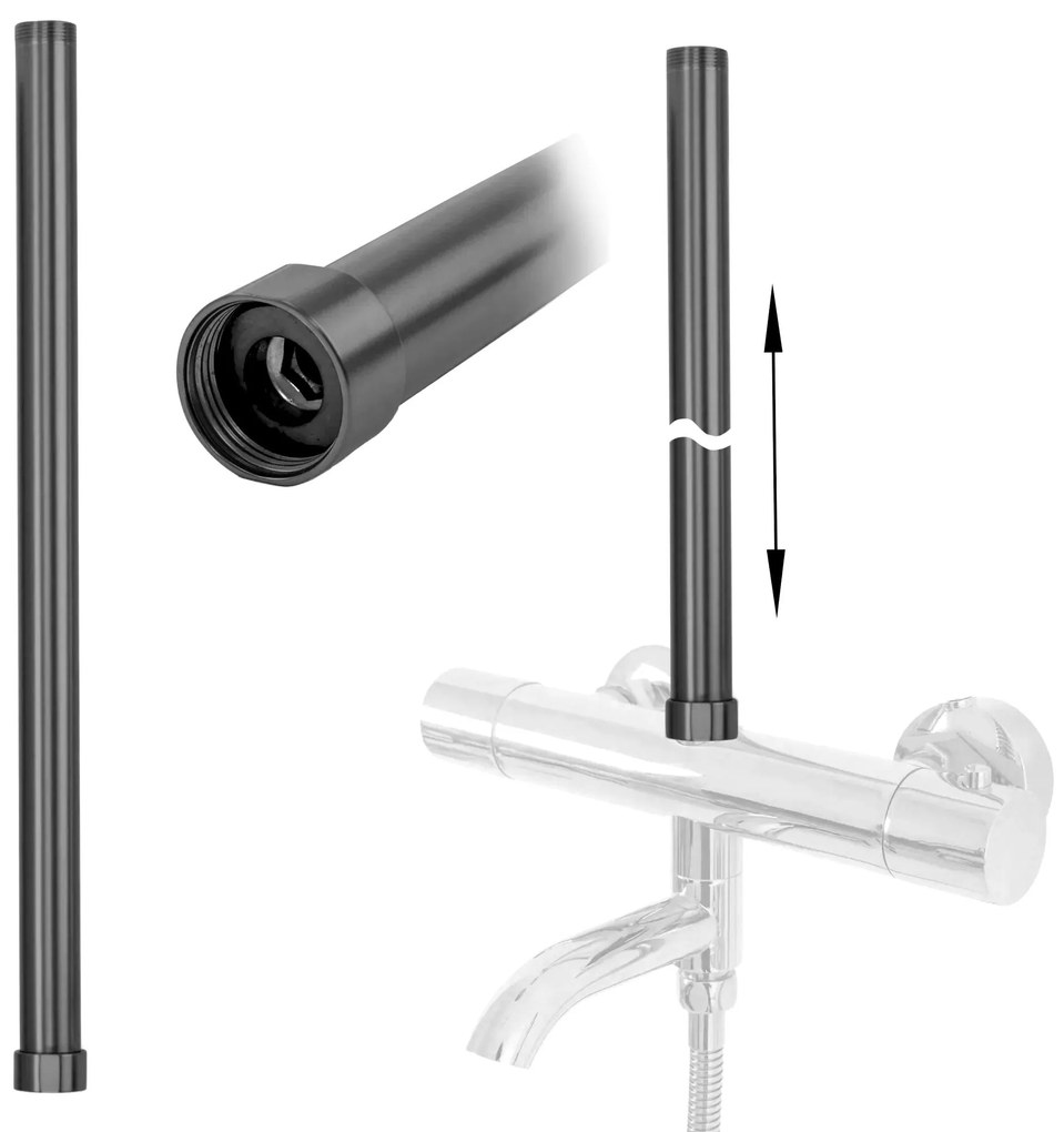 Przedłużka do zestawu wannowo-prysznicowego tytan 50cm