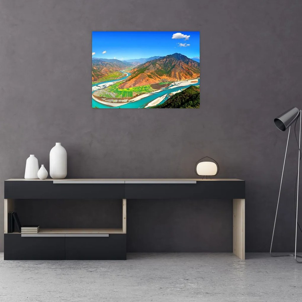 Obraz na szkle - Rzeka Jangcy (70x50 cm)