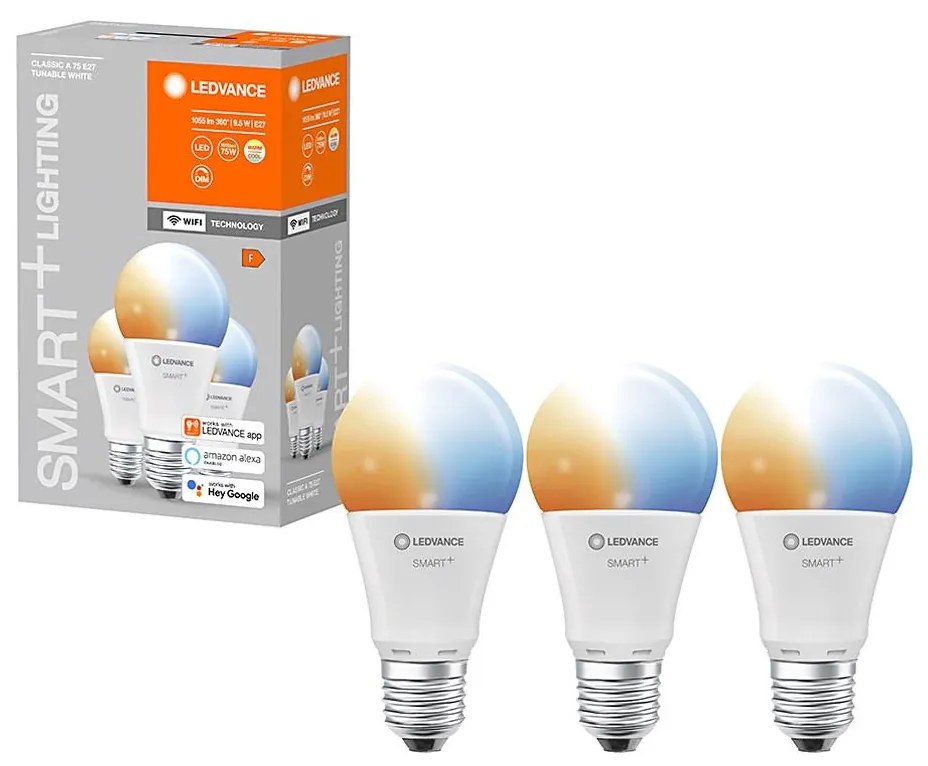 ZESTAW 3× LED Żarówka ściemnialna SMART+ E27/9,5W/230V 2700K-6500K - Ledvance