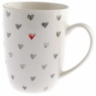 Kubek porcelanowy HEART, 340 ml