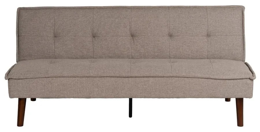Szarobeżowa rozkładana sofa z tkaniny szenilowej 181 cm – Ixia