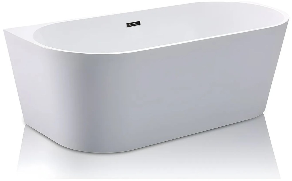 Wanna wolnostojąca przyścienna– DIVINA – 200 l – 150 × 75 × 58 cm – kolor biały