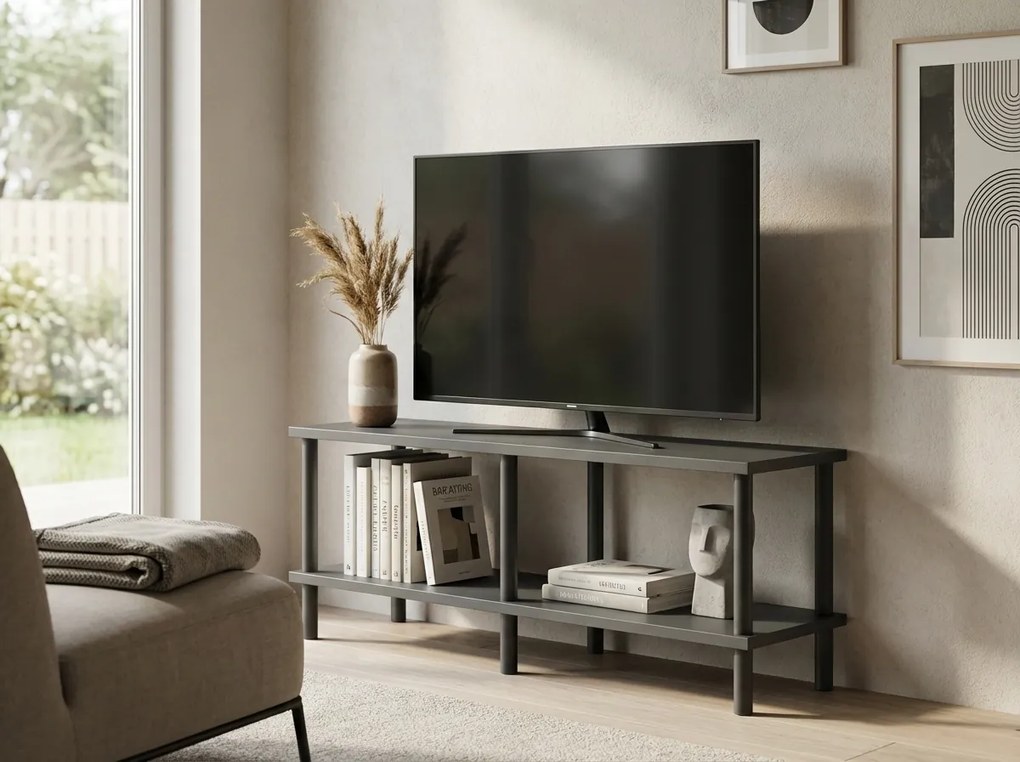 Szafka RTV SOLE 90 cm, antracyt