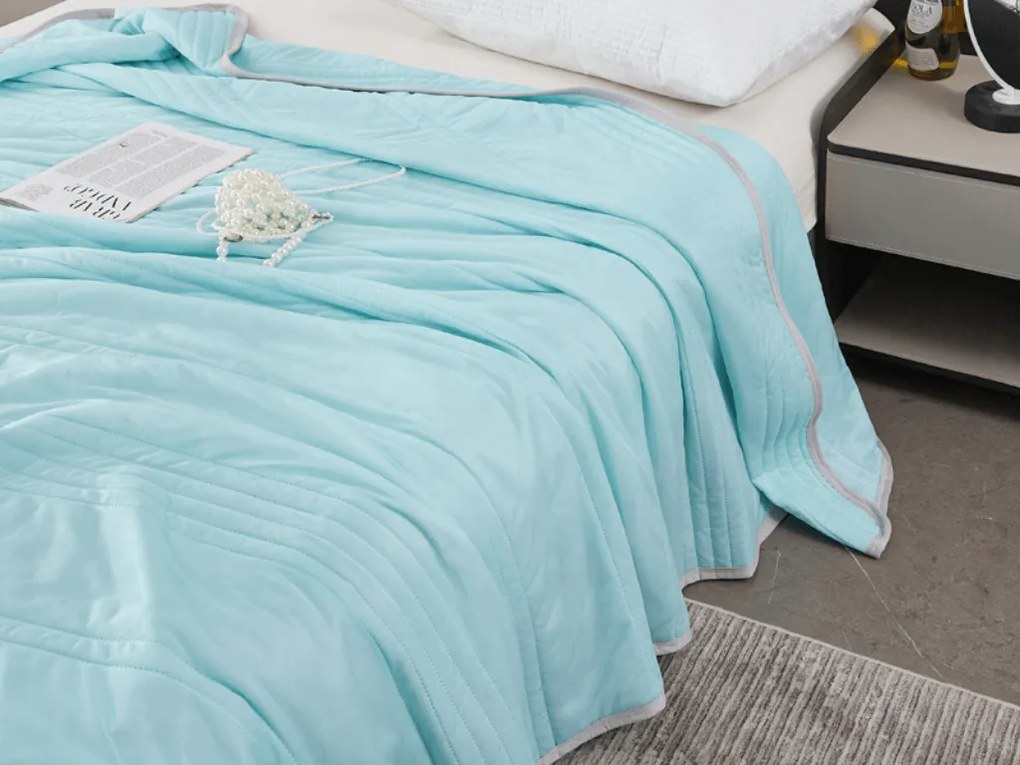 Chłodząca letnia kołdra CELIA, miętowa Rozmiar: 140 x 200 cm