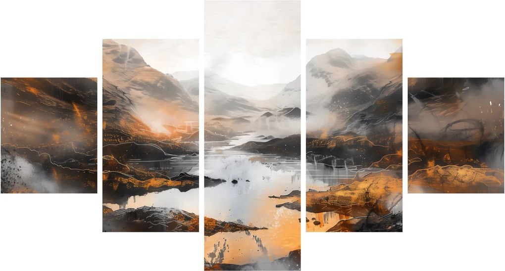 Obraz - Malowanie górskich krajobrazów (125x70 cm)