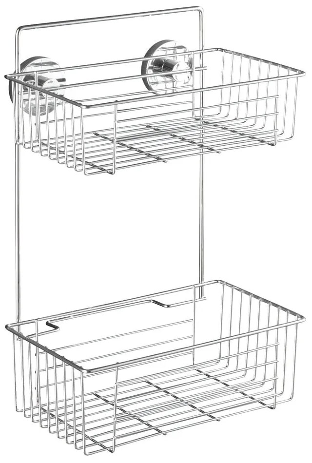 Samoprzyczepna 2-poziomowa półka Wenko Vacuum-Loc Bari, do 33 kg