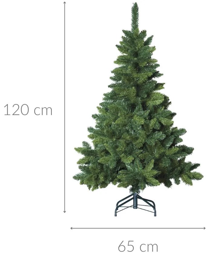 Choinka świąteczna ze stojakiem, gęsta, 120 cm