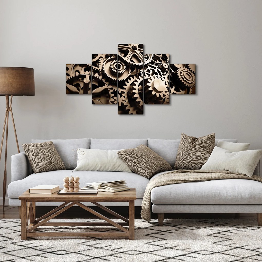 Obraz - Części zegara (125x70 cm)