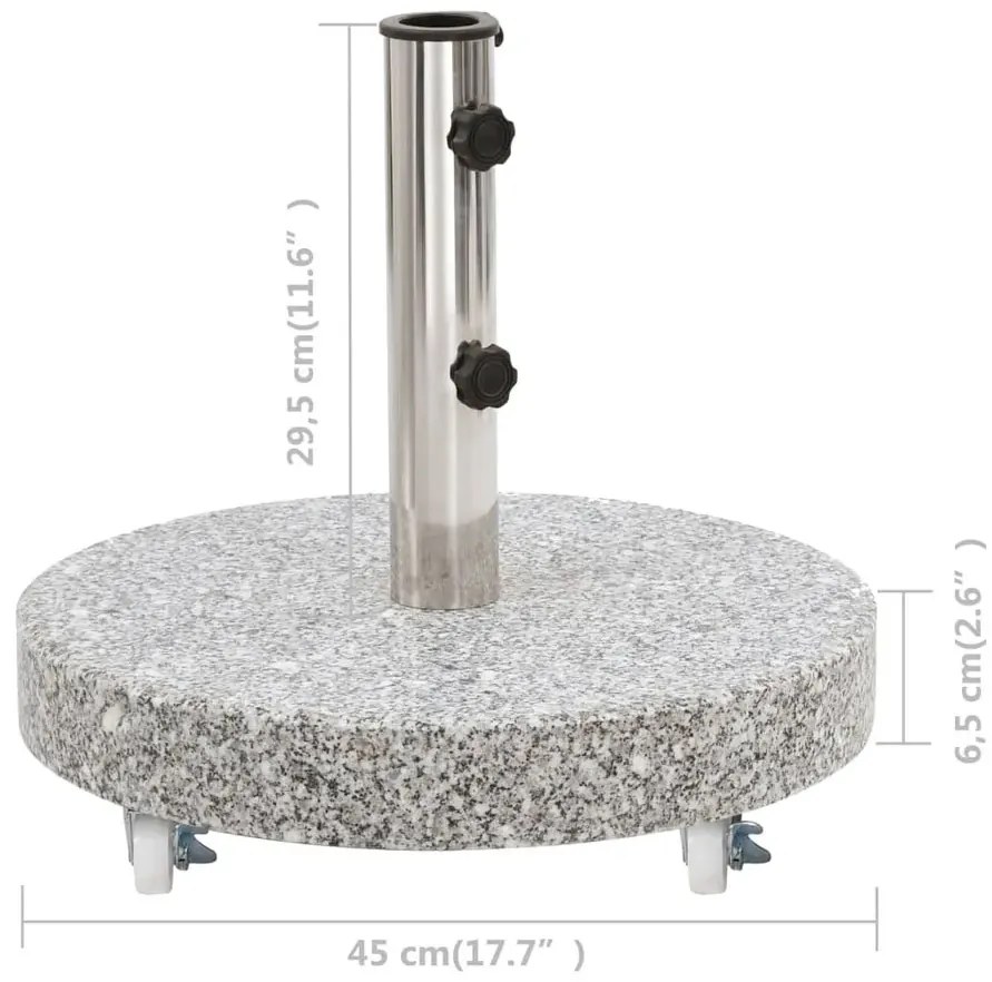 Okrągła granitowa podstawa pod parasol ogrodowy H2-Z54